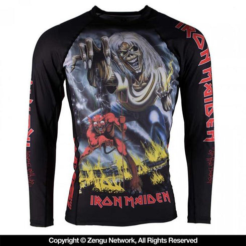 Tatami Iron Maiden Number Of The Beast Women's Grappling Rashguard-1